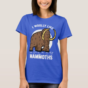 T-shirt J'Aime Laine Les Mammoths Animal Préhistorique