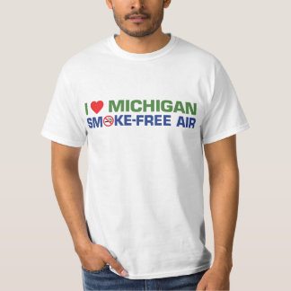 T-shirt J'aime l'air sans fumée du Michigan