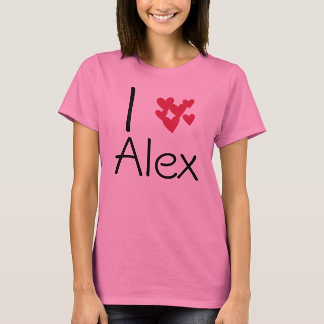 T-shirt J'aime l'alex (Devant)