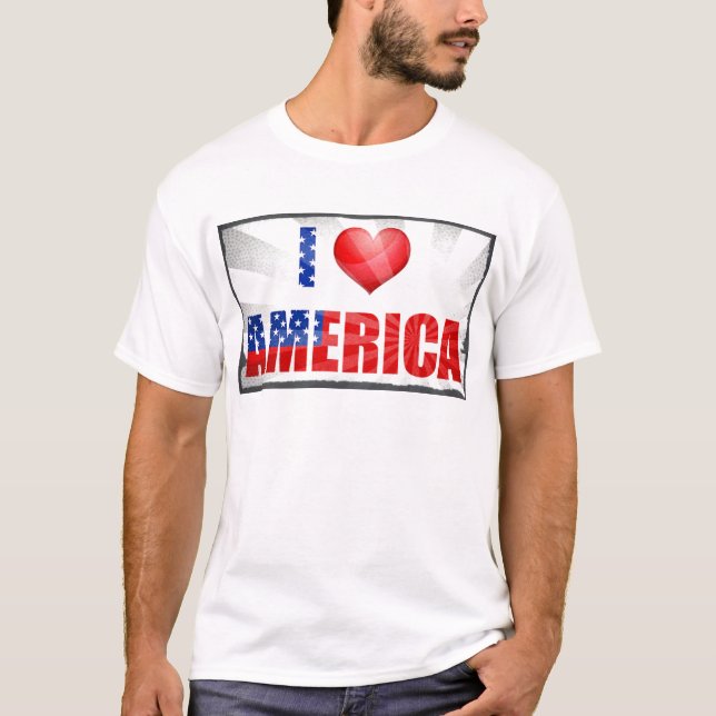 T-shirt J'aime l'Amérique (Devant)