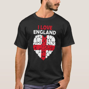 T-shirt J'Aime L'Angleterre Fier D'Être Anglais Drapeau An