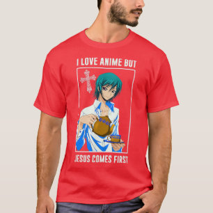 T-shirt J'Aime L'Anime Mais Jésus Est Le Premier Japa Chré