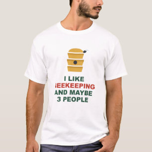 T-shirt J'aime l'apiculture et peut-être 3 personnes