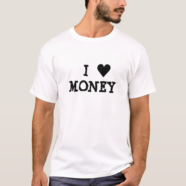T-SHIRT J'AIME L'ARGENT (Devant)