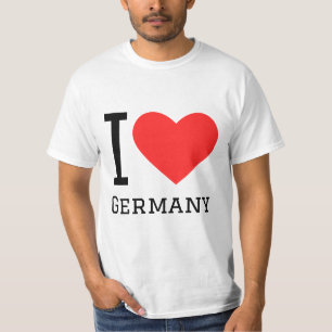 T-shirt J'aime l'autocollant carré allemand