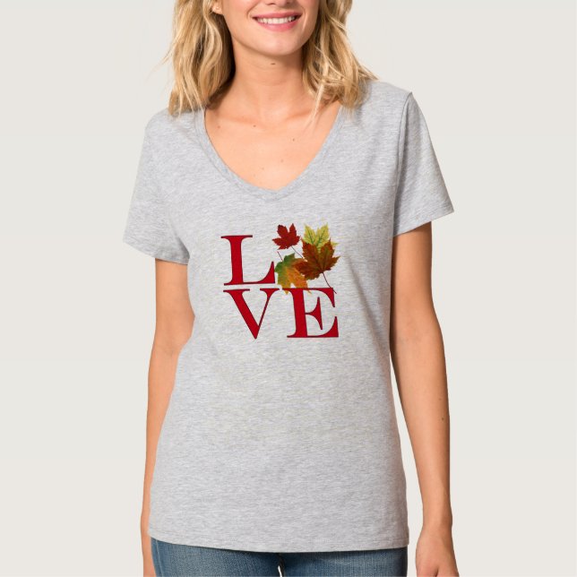 T-shirt J'aime l'automne (Devant)