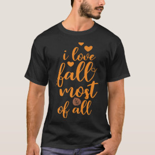 T-shirt J'aime l'automne plus que tout, ambiance de Thanks