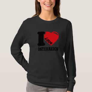 T-shirt J'aime l'Autriche Patrie Drapeau autrichien
