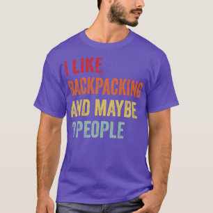 T-shirt J'Aime Le Backpacking Peut Être 3 Personnes