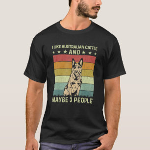 T-shirt J'aime le bétail australien Peut-être 3 personnes