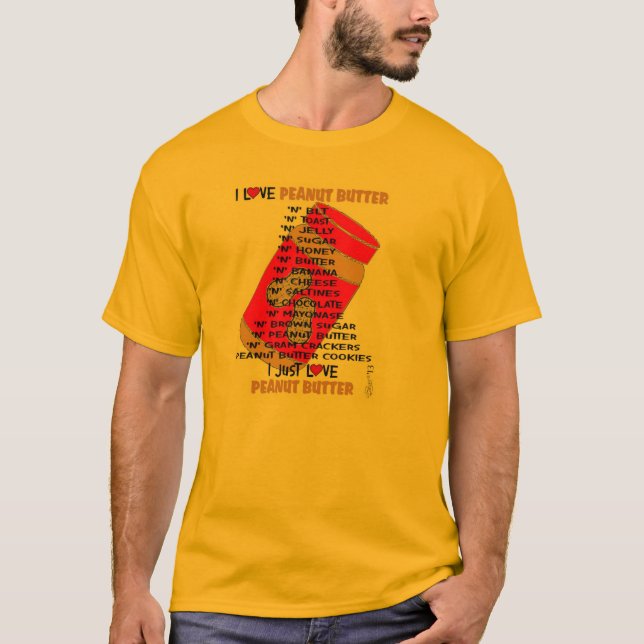 T-SHIRT J'AIME LE BEURRE D'ARACHIDE (Devant)