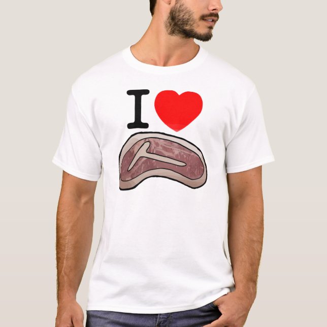T-SHIRT J'AIME LE BIFTECK ! ! ! ! (Devant)