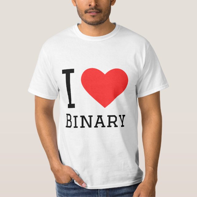 T-shirt J'aime le binaire (Devant)