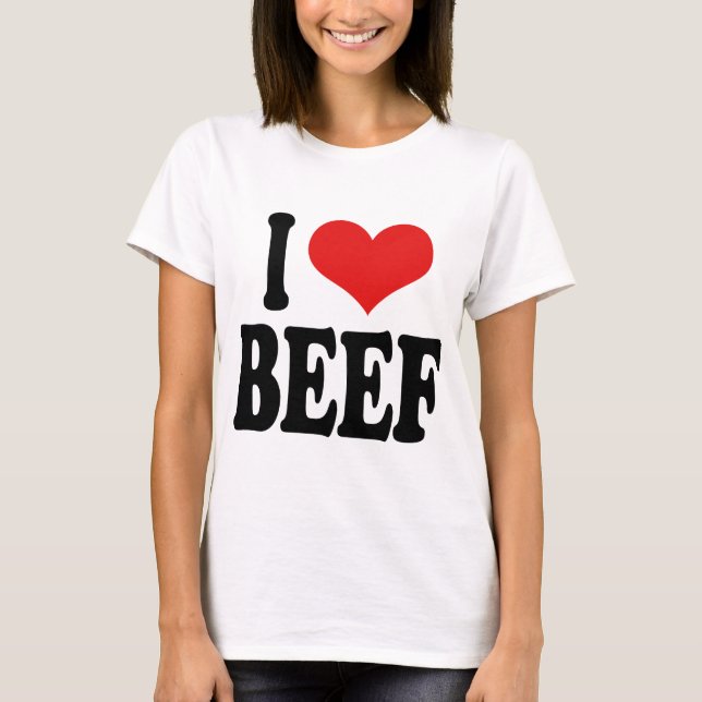 T-shirt J'aime le boeuf (Devant)