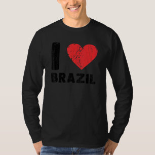 T-shirt J'aime le Brésil Je cœur Brésil Famille Voyage Bré