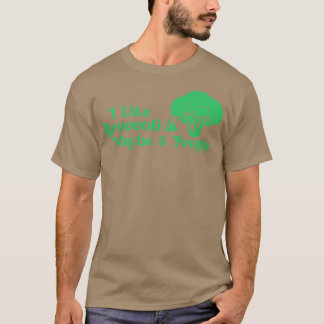 T-shirt J'Aime Le Brocoli Et Peut-Être 3 Personnes Amateur