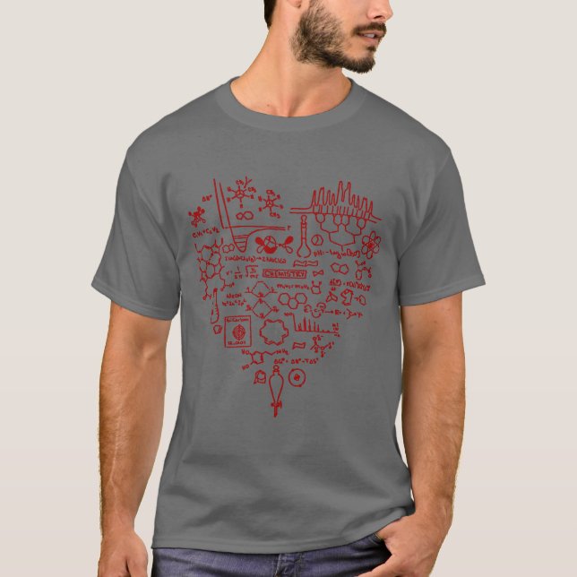 T-shirt J'aime le cadeau de chimiste de chimie (Devant)