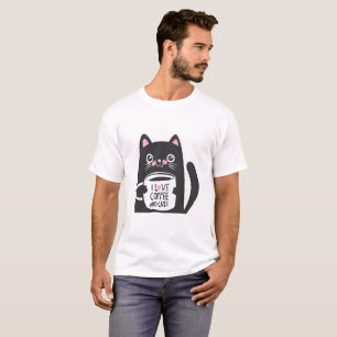 T-shirt J'aime le café et les chats - Choisir la couleur a