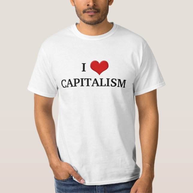 T-shirt J'aime le capitalisme politique conservateur (Devant)