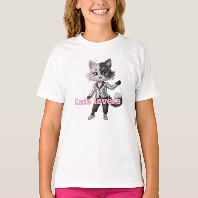 T-shirt J'aime le chat (Devant)