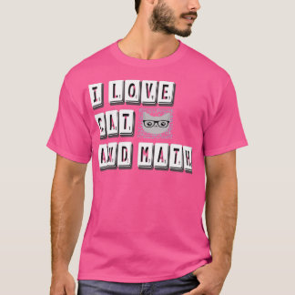 T-shirt J'aime le chat et les mathématiques essentielles 1