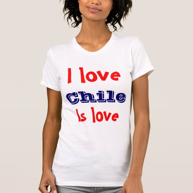 T-shirt J'aime le chili (Devant)