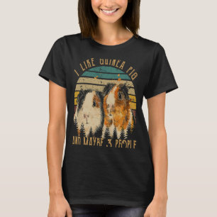 T-shirt J'Aime Le Cochon De Guinée Et Peut-Être 3 Personne