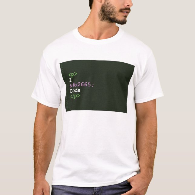 T-shirt J'aime le code (Devant)