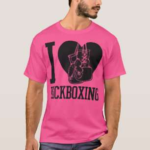 T-shirt J'aime le cœur de kickboxing drôle de boxe mignonn