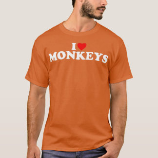 T-shirt J'aime le coeur des singes