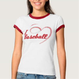 T-shirt J'Aime Le Coeur Du Baseball