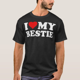 T-SHIRT J'AIME LE COEUR MON BESTIE BESTFRIEND BEST AMI BFF