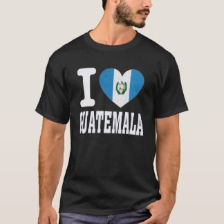 T-shirt J'aime le cœur souvenir de voyageurs fiers du Guat