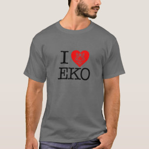 T-shirt J'Aime Le Coeur Tigre EKO Partis Mais Pas Oublié