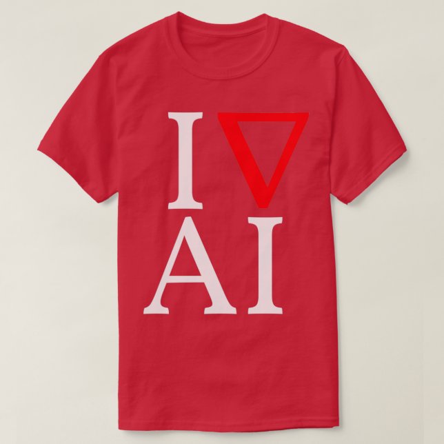 T-shirt J'aime le contraste de l'intelligence artificielle (Design devant)