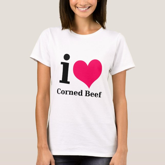 T-shirt J'aime le corned beef (Devant)