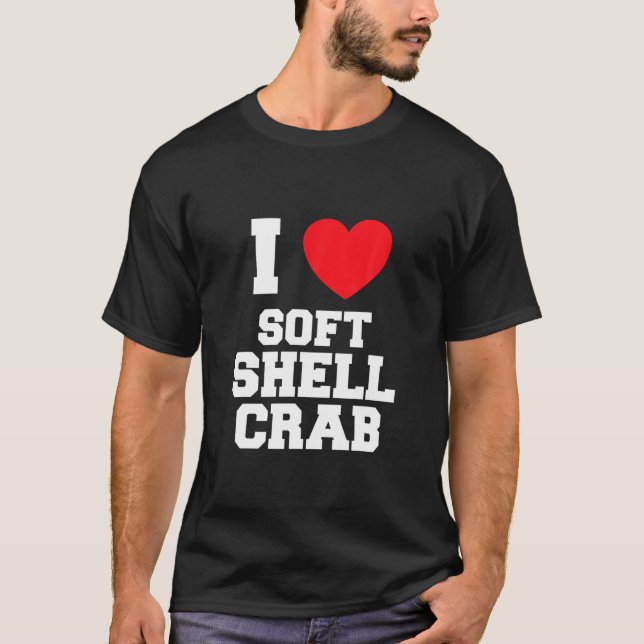 T-shirt J'Aime Le Crabe À Coquilles Douces (Devant)