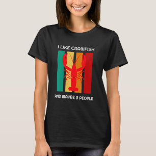 T-shirt J'Aime Le Crawfish Et Peut-Être 3 Personnes Le Cra