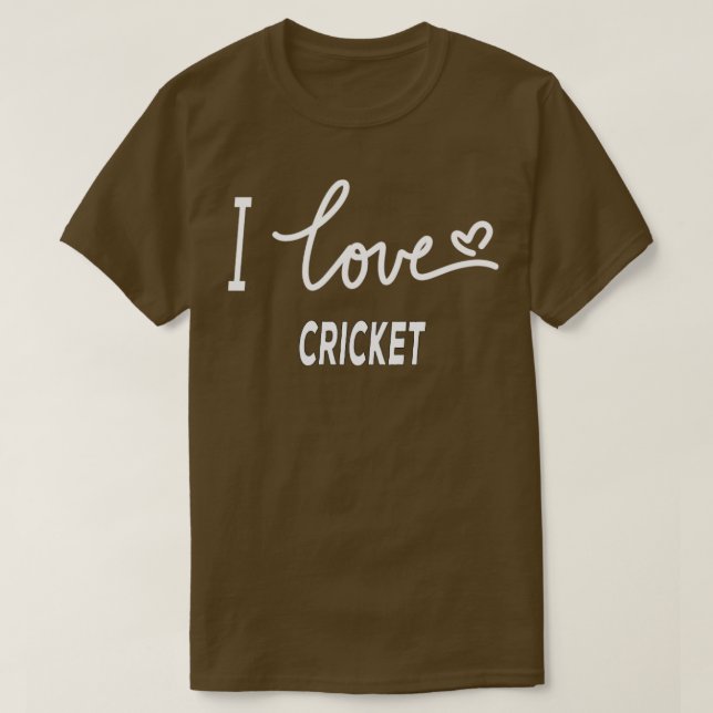 T-shirt J'aime le cricket2 (Design devant)