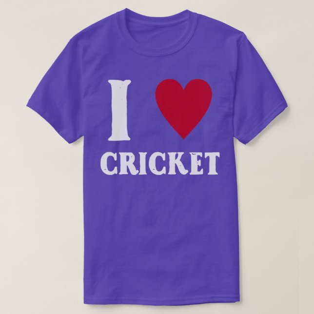 T-shirt J'aime le cricket5 (Design devant)