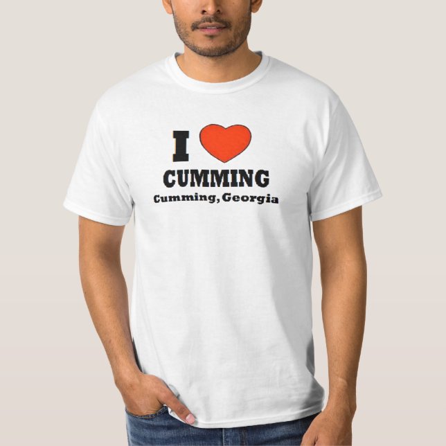 T-shirt J'aime le Cumming, Cumming, la Géorgie (Devant)