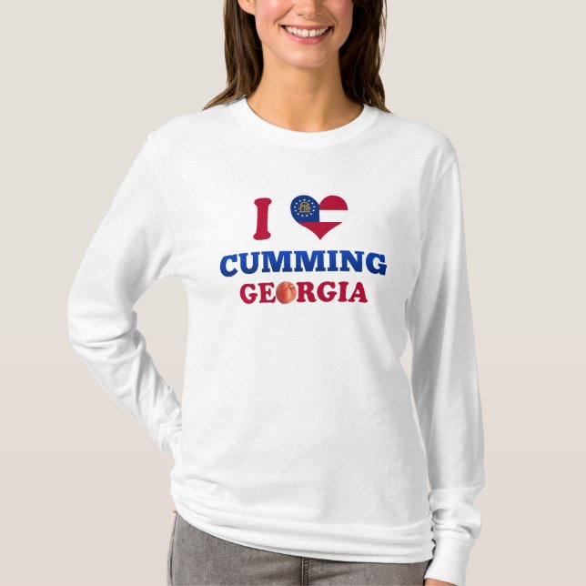 T-shirt J'aime le Cumming, la Géorgie (Devant)