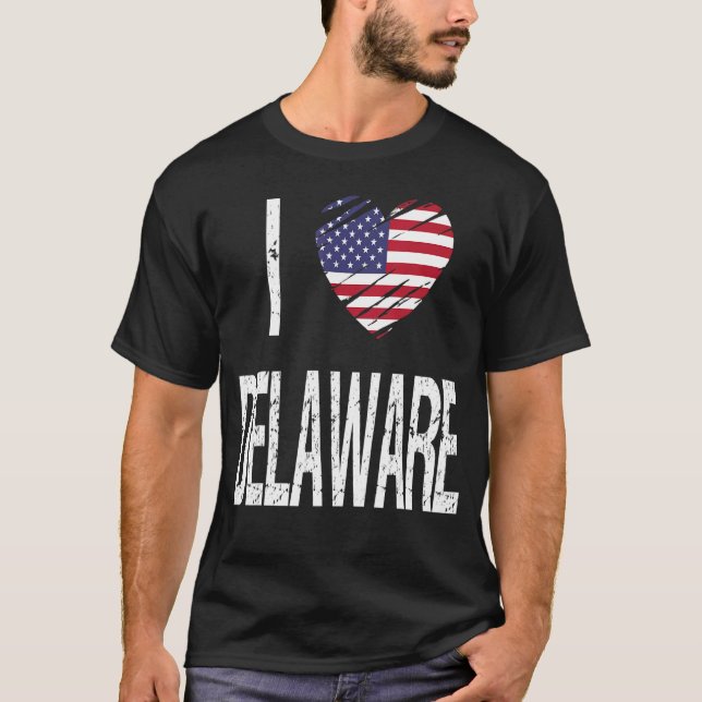 T-shirt J'aime le Delaware (Devant)