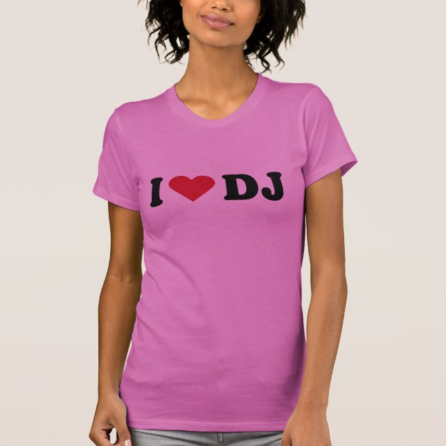 T-SHIRT J'AIME LE DJ (Devant)