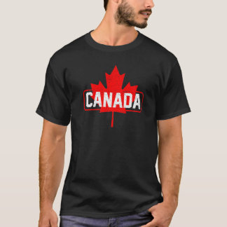 T-shirt J'aime le drapeau canadien minimaliste du Canada