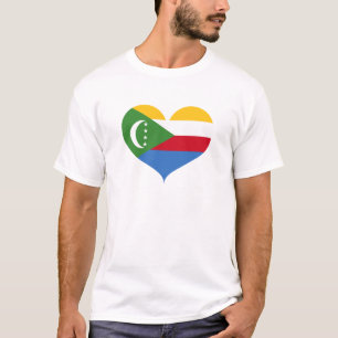 T-shirt J'aime le drapeau des Comores