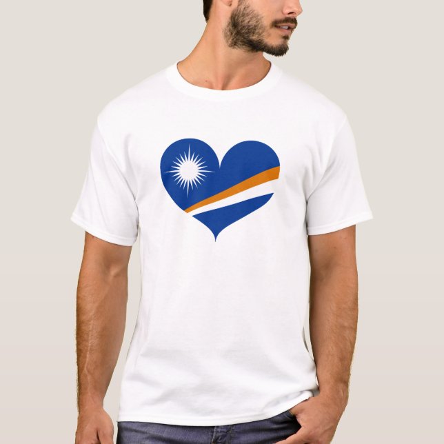 T-shirt J'aime le drapeau des Îles Marshall (Devant)