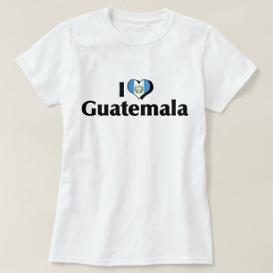 T-shirt J'aime le drapeau du Guatemala
