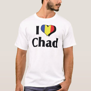 T-shirt J'aime le drapeau du Tchad