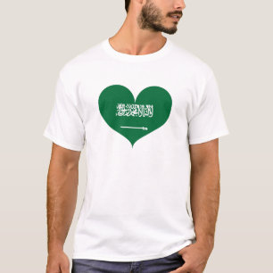 T-shirt J'aime le drapeau saoudien